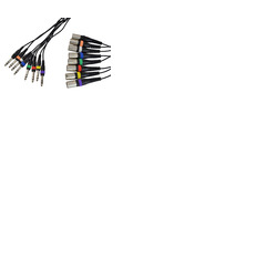 8 Way XLR Male To Jack Stereo Cable Loom Patch