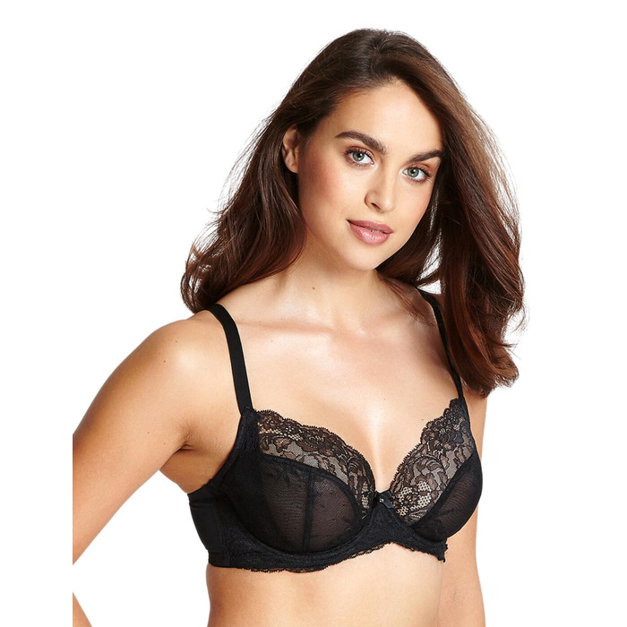 Panache Ana Non Padded Plunge Bra - Black - 34E