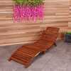 FSC® 100% Certified Acacia Wooden Curved Folding Sun Lounger