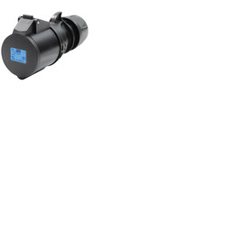 32A 230V 2P+E Black Socket