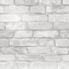 White and Silver Rustic Brick Effect Wallpaper Windsor Wallcoverings FD41488