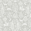 Crown Archives Woodland Wallpaper Grey M1168