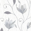 Synergy Floral Glitter Wallpaper Dove Grey Vymura M0852