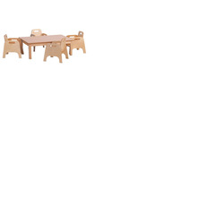 Small Rectangular Table and 4 Sturdy Chairs