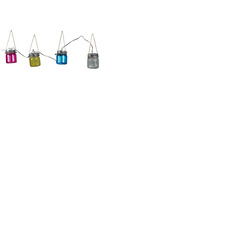 Solar LED Coloured Glass Jar String Light
