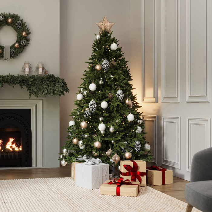 Luxury 8ft Faux Hinged Christmas Tree