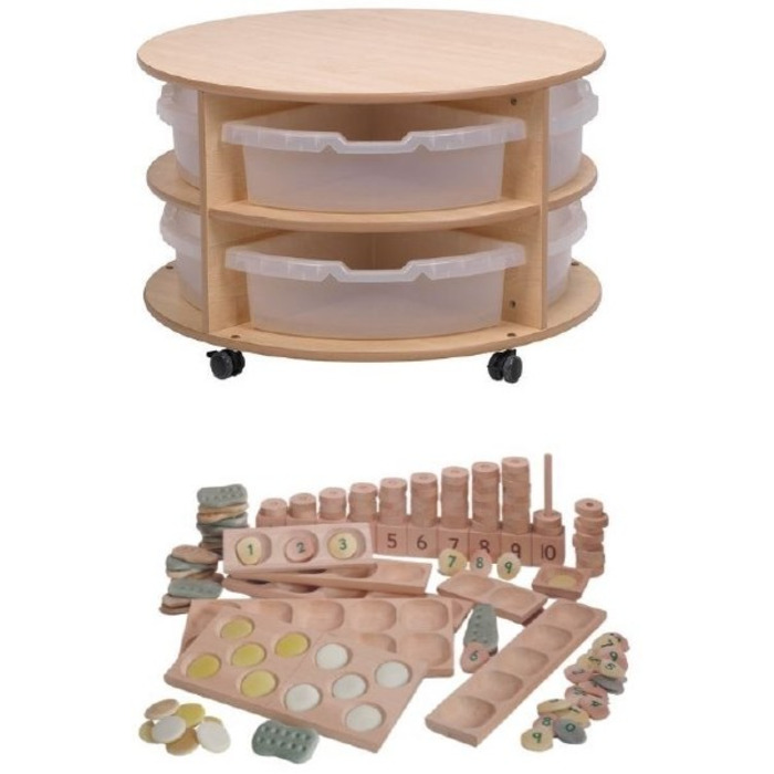 Double Tier Mobile Circular Storage Unit