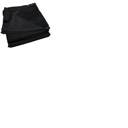 Black Pipe and Drape Curtain - 3 x 1. 2m