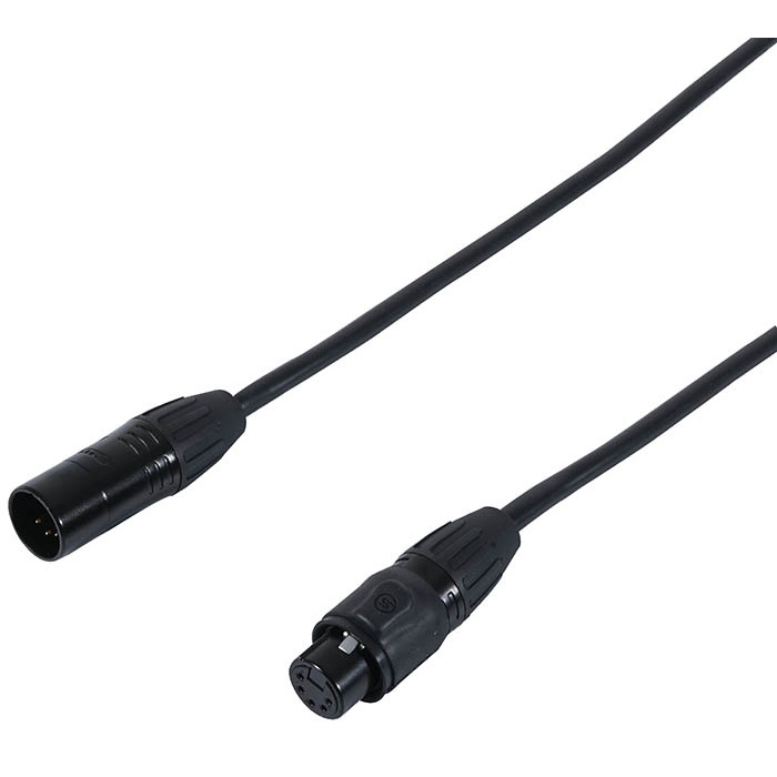 5 Pin XLR to XLR IP Rated DMX Lead 1m