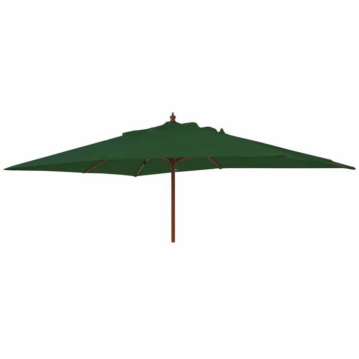 Alexander Rose 3m x 2m Hardwood Rectangular Garden Parasol - Green