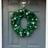 Christmas Wreath with Multi Coloured LED's, Stars and Lotus Flowers