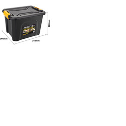 Heavy Duty Polypropylene Storage Box with Clip on Lid - 18 Litre