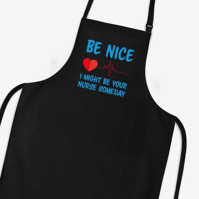 Be Nice Apron - Black, One
