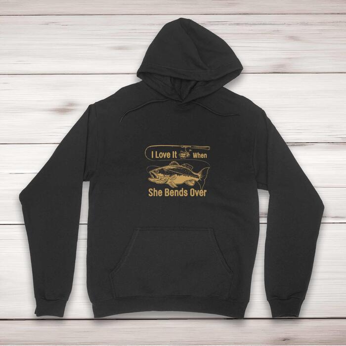 I Love It When She Bends Over Hoodie - Black, 4XL