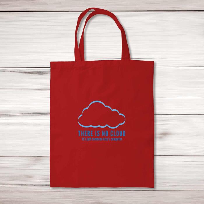 There Is No Cloud Tote Bag - Red, One