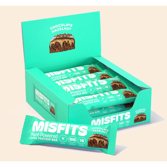 Misfits Vegan Protein Bars, Chocolate Hazelnut