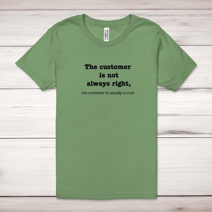 The Customer Is Not Always Right, The Customer Is Usually A Cunt Water Bottle - Pink Glitter, One