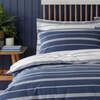 100% Cotton Navy & White Extra Large Single Duvet Cover Set