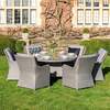 Bracken Outdoors 6 Seat Round Georgia Rattan Garden Furniture Set 1. 35m