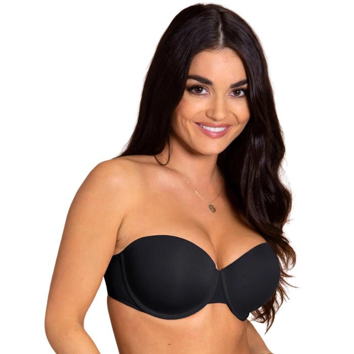 Pour Moi Definitions Push Up Strapless Bra - Black - 32A