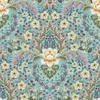 Into The Wild Floral Damask Wallpaper Blue Galerie 18518