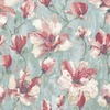 Camilla Floral Vinyl Wallpaper Pink / Teal Grandeco A72401