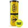 Dunlop Team Pressurised Padel Balls - Tube Of 3