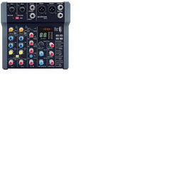 6 Channel Audio Mixer Compact Design with DSP USB and Bluetooth