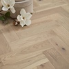 Parquet 18 x 90mm Seashell Light Oak Herringbone Solid Wood Flooring