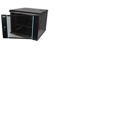 19" 9U Metal Rack Cabinet with Glass Door 600mm Deep Wall or Floor Mount