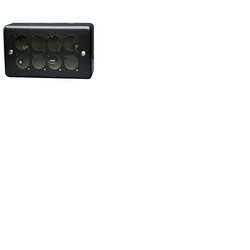 Double Gang Plate and Box for D Series Connectors - 8 Way Horizontal