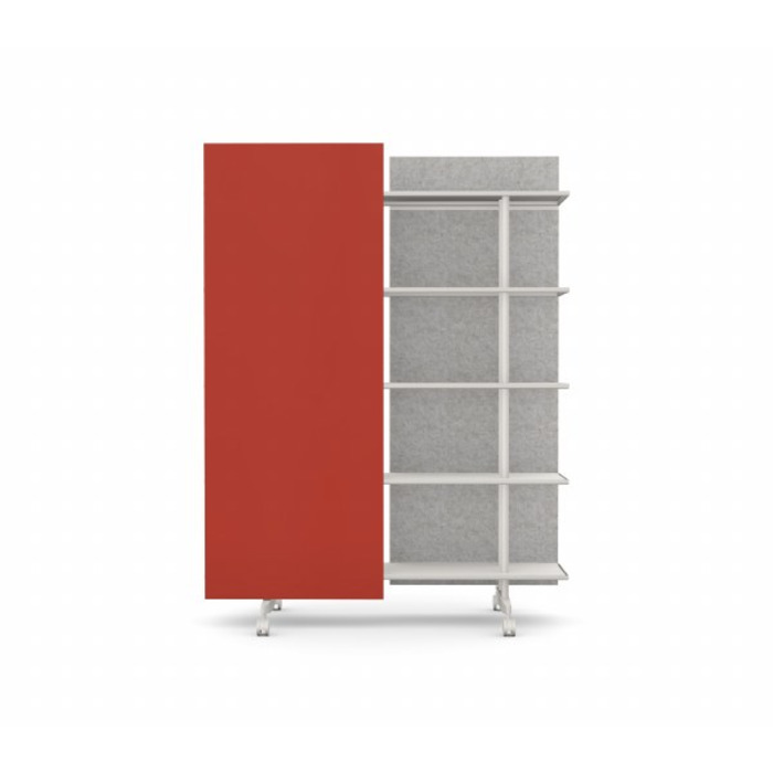 A08 Mobile Shelving Unit with Glass Writing Board