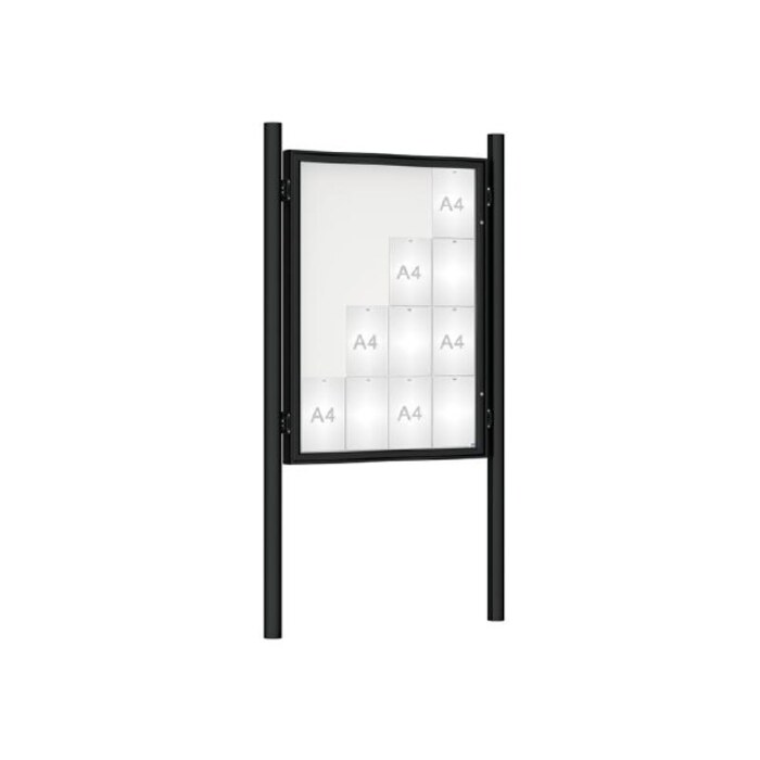 Premium Post Mounted Outdoor Noticeboard