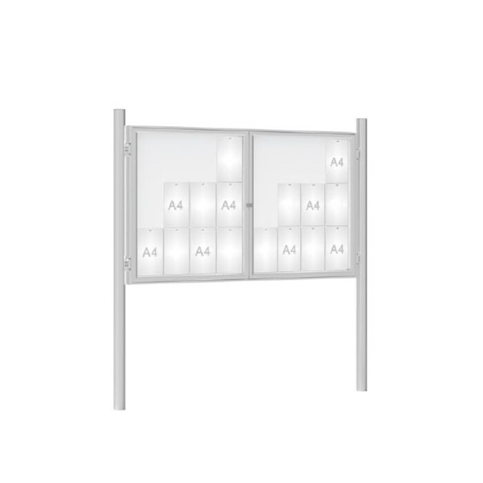 Premium Post Mounted Outdoor Noticeboard