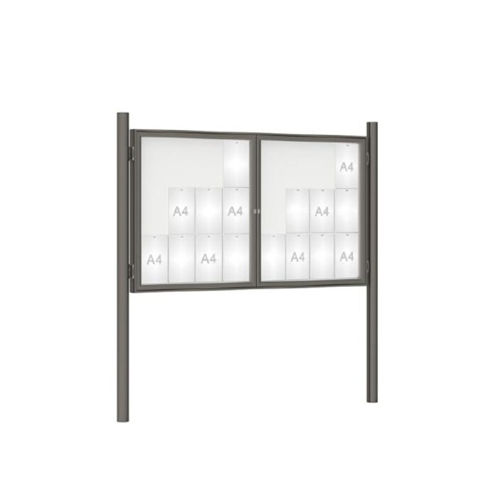 Premium Post Mounted Outdoor Noticeboard