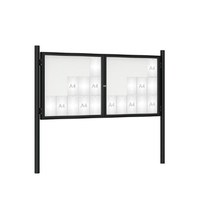 Premium Post Mounted Outdoor Noticeboard