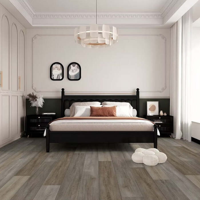 Lusso Bari Sunrise Cedar Plank Glue Down LVT Vinyl Flooring