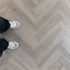 Icona Herringbone 6. 5mm Imperial Grey Luxury Vinyl Click Flooring