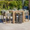 Bracken Outdoors Burford Rope Wooden Rectangular 4 Seat Garden Furniture Bar Set