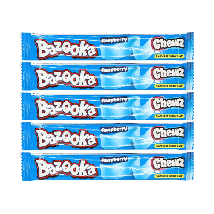 Bazooka Blue Raspberry Chew Bars 14g x 5 Pack