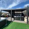 Ex Display Bracken Outdoors Eclipse 6m x 4m Grey Rectangular Motorised Aluminium Garden Pergola with Lights