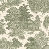 Osterley Gardens Toile Wallpaper Green Holden 13950