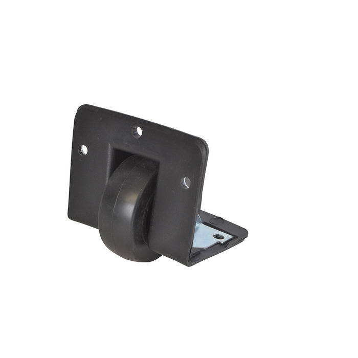 Recessed Cabinet Castor Wheels in Black 40mm Wheel
