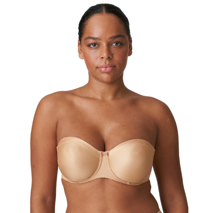 Prima Donna Satin Strapless Bra - Cognac - 32D