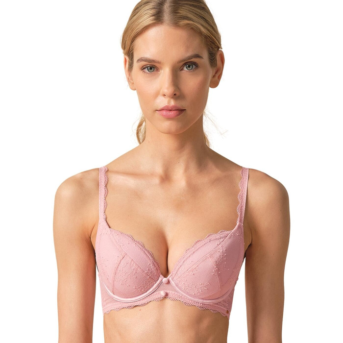 Gossard Vintage Romance Padded Plunge Bra - Soft Pink - 30G
