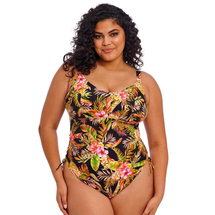 Elomi Tiger Valley Non Wired Swimsuit - Black - 36G/GG