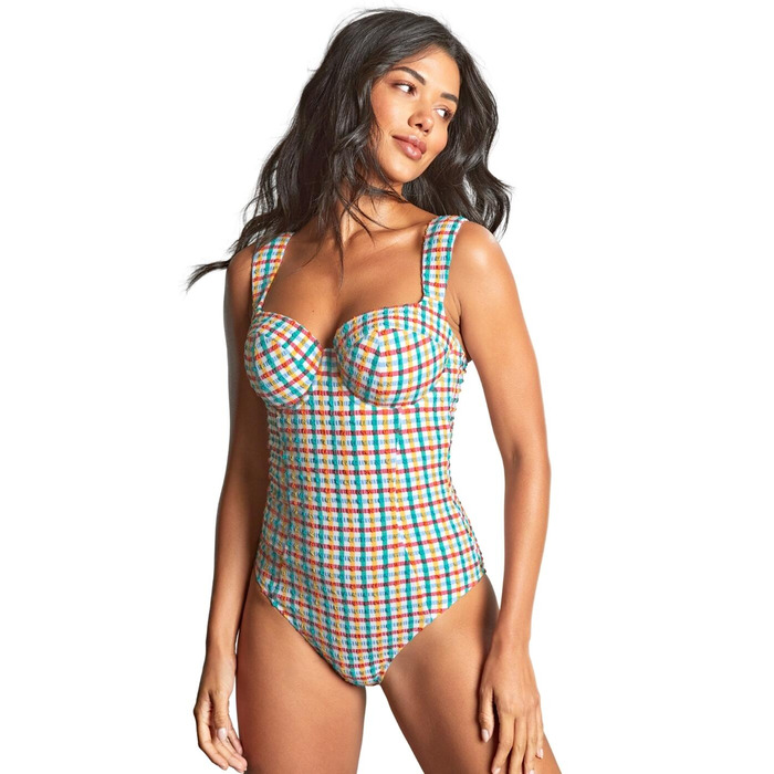 Panache Monica Balcony Swimsuit - Seersucker Multi - 32J