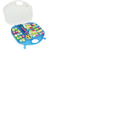 EXERZ Paper Punch Set 40pcs in a Storage Box Including Punches, Craft Scissors, Color Pens -Blue