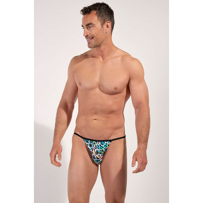 HOM FUNKY STYLE Tanga Brief - Multicolour Print
