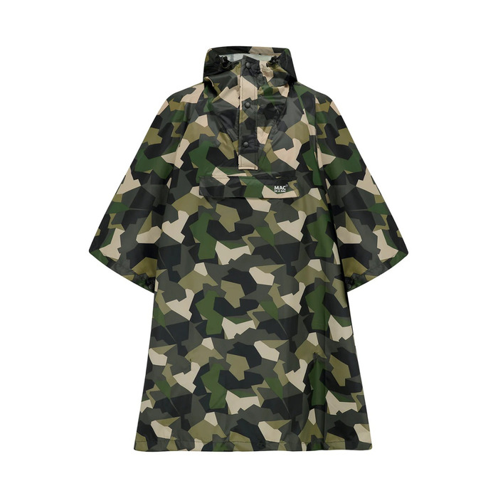 Mac In a Sac Packable Waterproof Poncho Green Camo